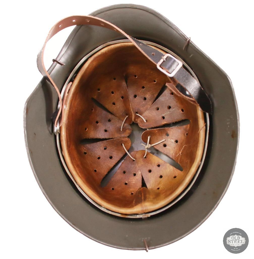 M40 German WWII Stahlhelm With Wire & Camo Paint - 7