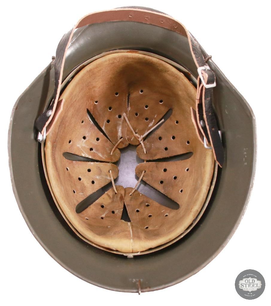 M40 German WWII Stahlhelm With Chicken Wire & Camo Paint - 8