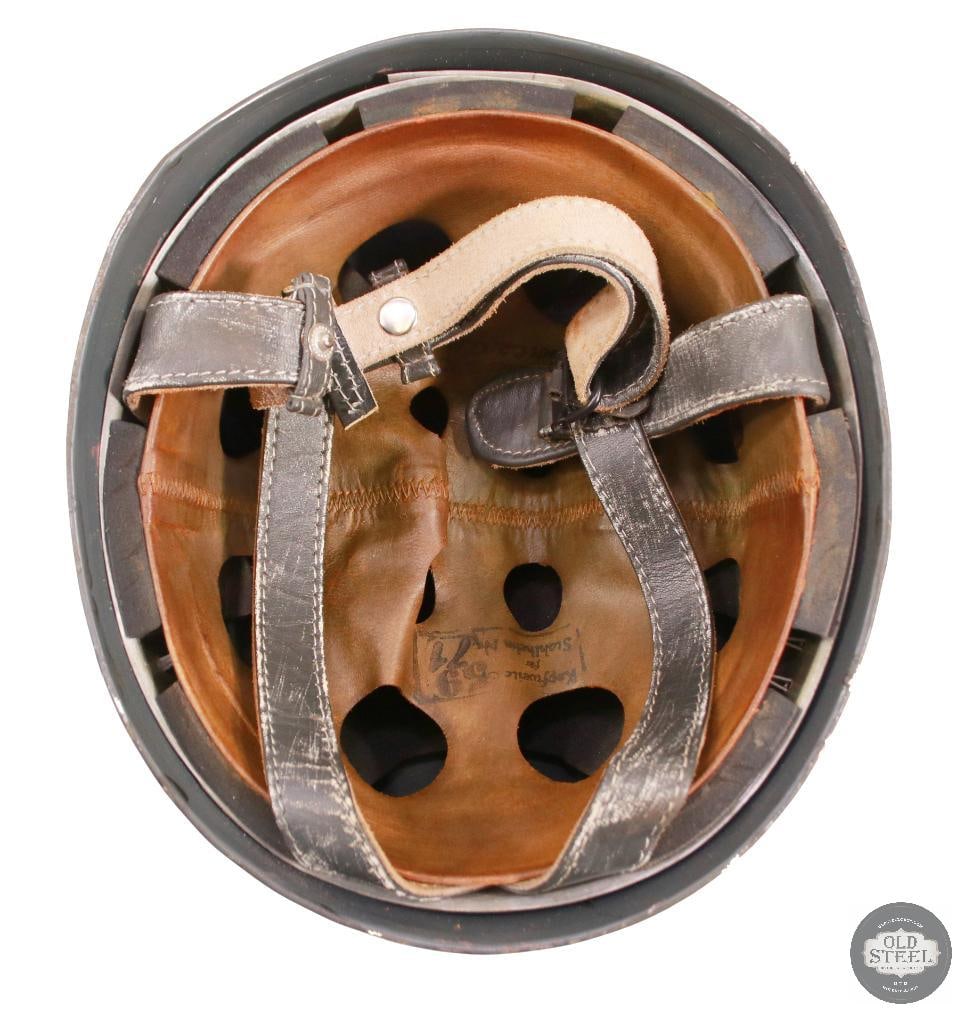 M38 Fallschirmjager German WWII Paratrooper Helmet With Camo Paint - 7