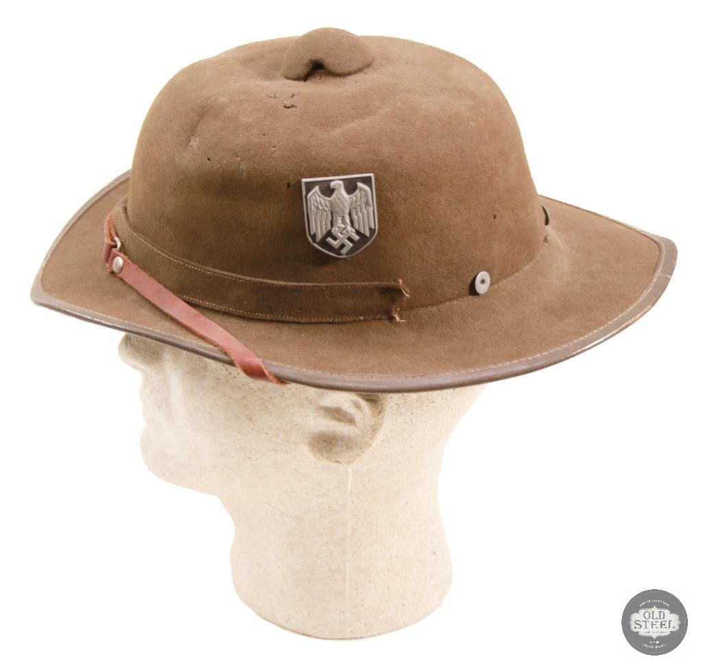 Original Afrikakorps DAK 2nd Pattern German WWII Tropical Pith Helmet - 5