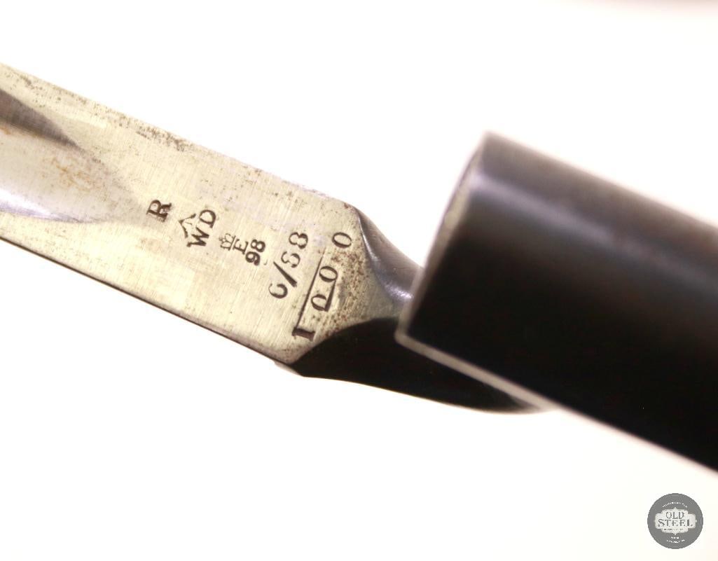 1876 Martini Henry Long Tri Blade Bayonet With Scabbard & Frog - 4