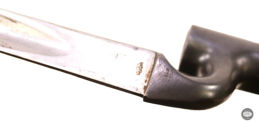 1876 Martini Henry Long Tri Blade Bayonet With Scabbard & Frog - 5