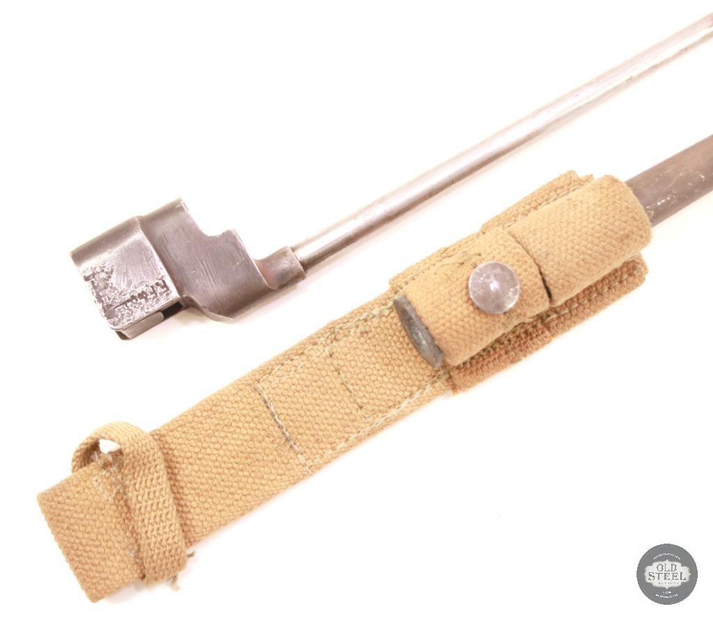 Lee Enfield No4 Mk1 Pig Sticker Spike Bayonet With Scabbard & Frog (1 of 7)