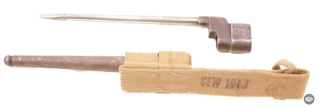 Lee Enfield No4 Mk1 Pig Sticker Spike Bayonet With Scabbard & Frog - 4