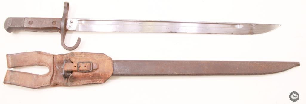Original WW2 Early War Pattern Japanese Bayonet With Scabbard & Frog - 3
