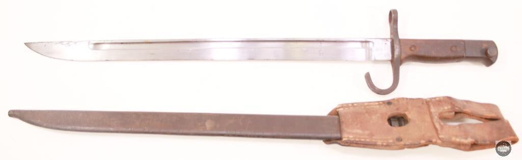 Original WW2 Early War Pattern Japanese Bayonet With Scabbard & Frog - 4