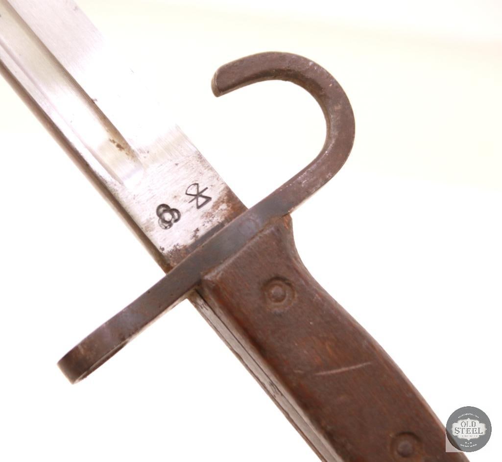 Original WW2 Early War Pattern Japanese Bayonet With Scabbard & Frog - 5