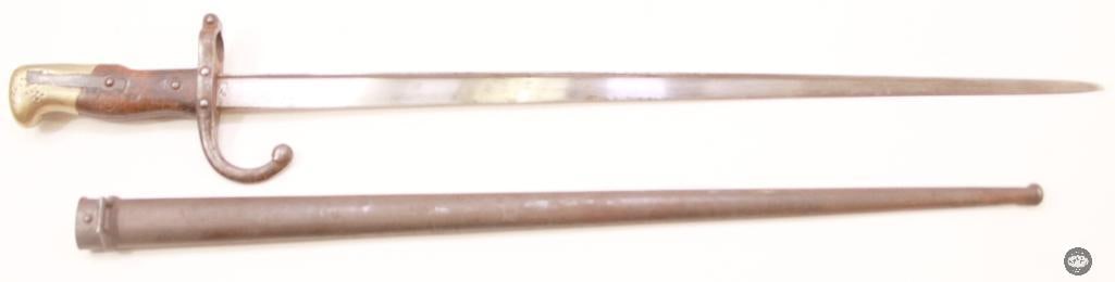 French Made M1874 Gras Bayonet With Scabbard - 2