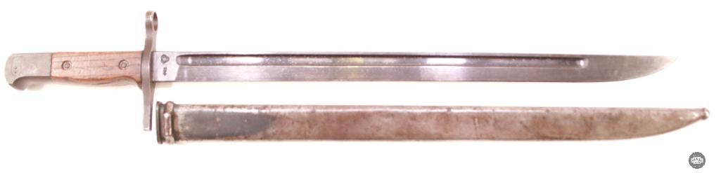 Original WW2 Matushita Kinzoku Type 99 Arisaka Bayonet With Scabbard - 2