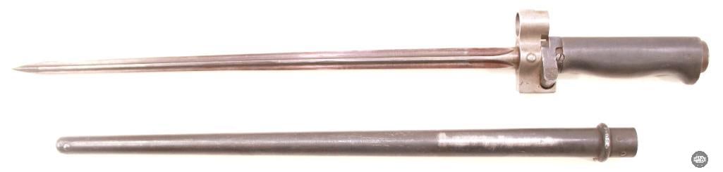 Original French Lebel Cruciform Bayonet With Scabbard - 3
