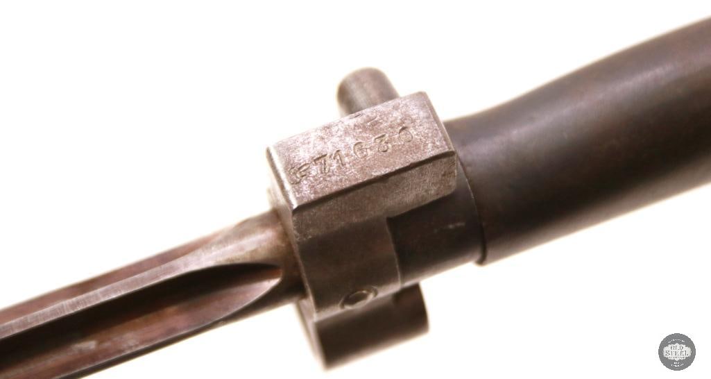 Original French Lebel Cruciform Bayonet With Scabbard - 4