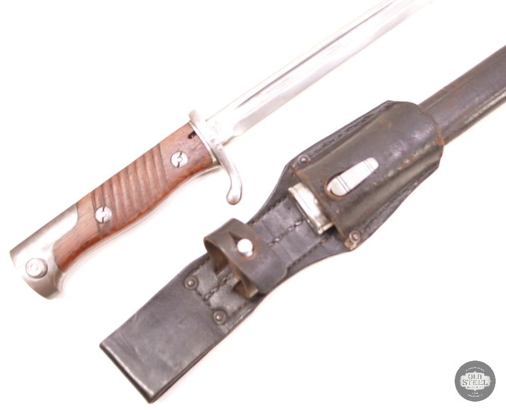 Original German Simson & Co Suhl Seitengewehr 1898 Bayonet, Scabbard, & Frog (1 of 6)