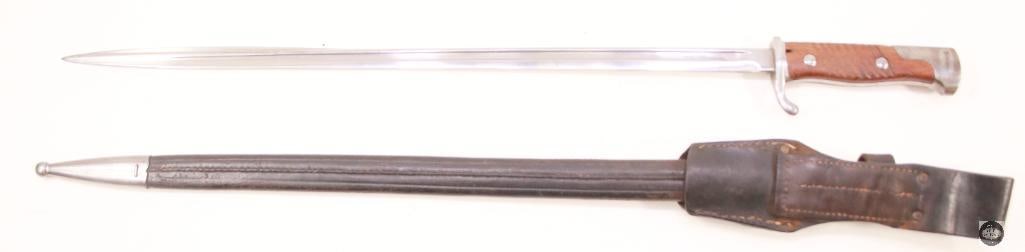 Original German Simson & Co Suhl Seitengewehr 1898 Bayonet, Scabbard, & Frog - 3