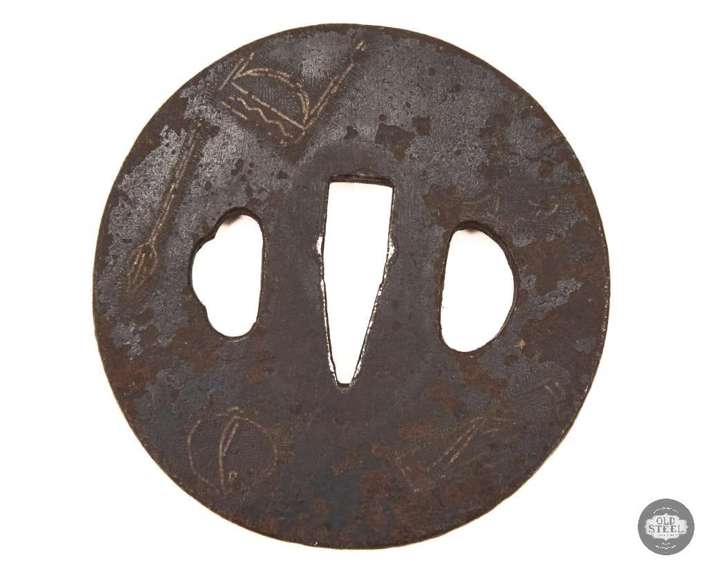 Japanese Iron Edo Period Tsuba - 2