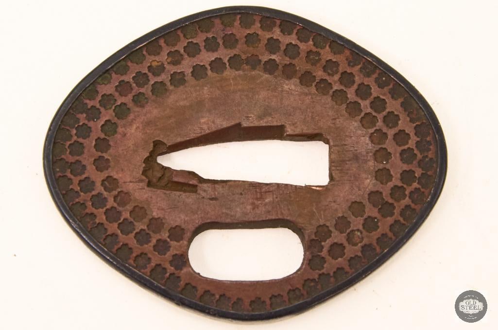 Japanese Iron mokko-gata Tsuba - 2