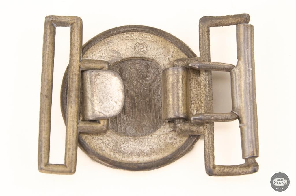 Red Cross Officer's Brocade Dress Belt Buckle WWII German - 2