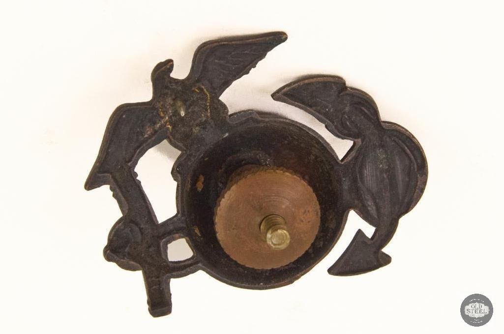 USMC Eagle Globe and Anchor Hat Device, Original U.S. World War I - 2