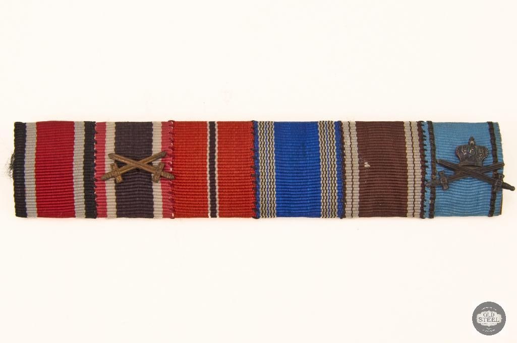 6 Ribbon Bar with Combat Awards: 6 Ribon Bar with Combat Awards THIS ITEM IS AS PICTURED WITH NO FURTHER ATTACHMENTS. ALL SALES ARE FINAL. PLEASE REFER TO THE AUCTION DESCRIPTION, LOT