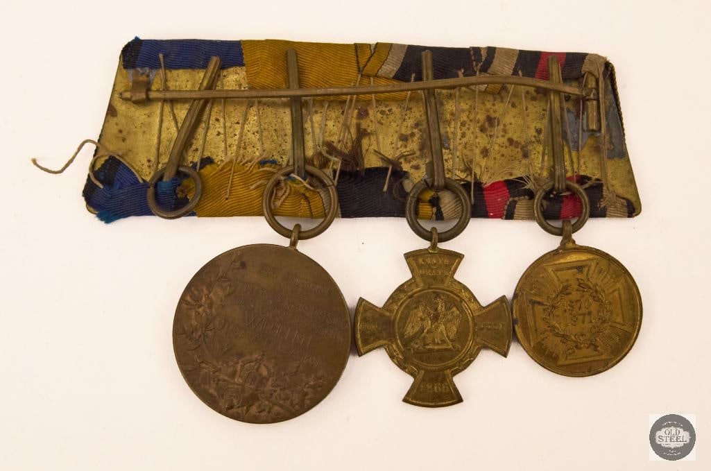 Imperial German Veteran's Grouping Ribbon Bar - 2