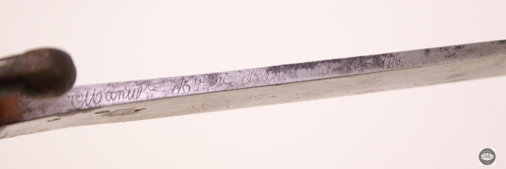 French 1804 Naval Cutlass With Scabbard - 4