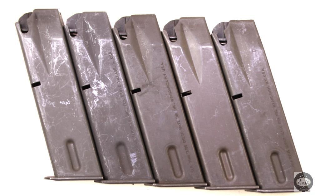 Five 15 Round 9mm Military Surplus Beretta 92FS / M9 Magazines - 2