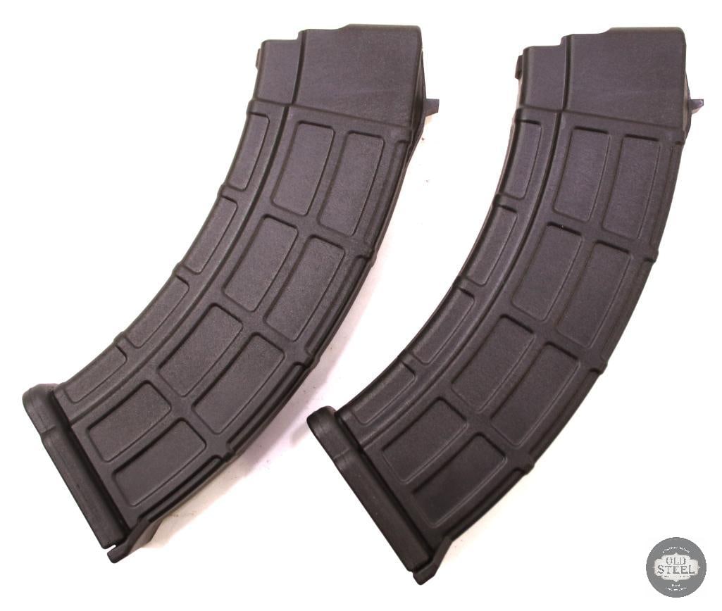 Two Serbian 7.62x39 30 Round Bolt Hold Open Polymer Magazines - 2