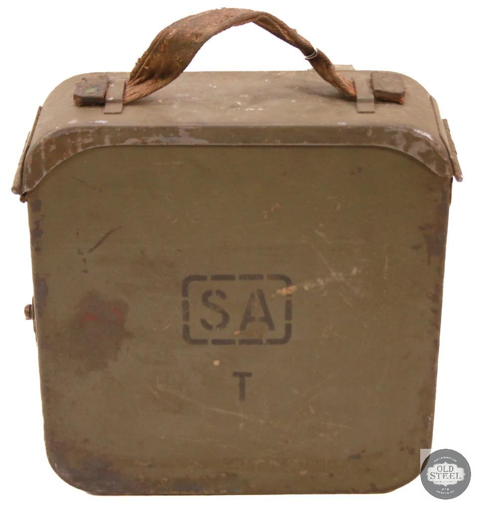 Vintage Finnish Maxim 1910 Ammo Can With Metal Belt (1 of 2)