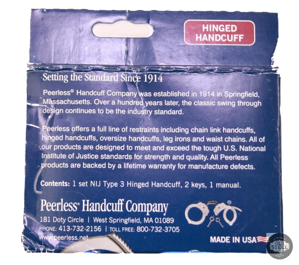 Peerless Handcuff Company Black Hinged Handcuffs - 2