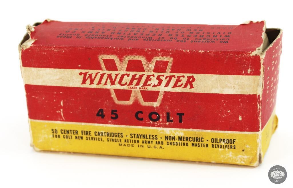 Vintage Winchester Box with Reloaded 45 Colt Ammunition - 50rds - 4