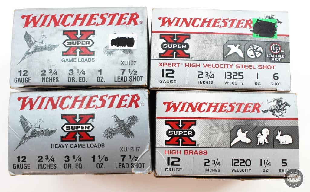 4 Boxes Winchester 12ga 2-3/4in Ammunition - 100rds - 2