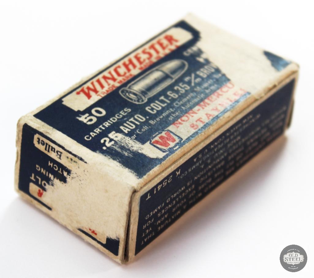 Collectable Winchester 25 Auto Colt / 6.35mm Browning Ammunition - 50rds - 3