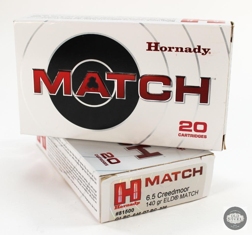 2 Boxes Hornady 6.5 Creedmoor 140gr ELD Match Ammunition - 40rds (1 of 1)