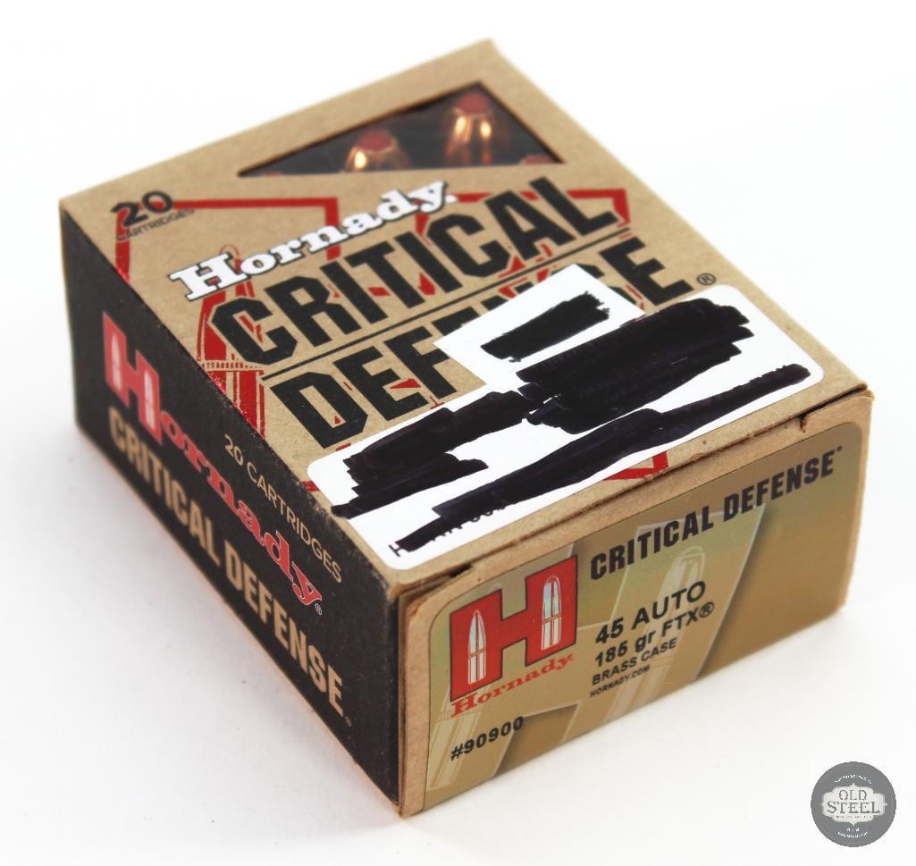 Hornady Critical Defense 45 Auto 185gr FTX Ammunition - 20rds (1 of 1)