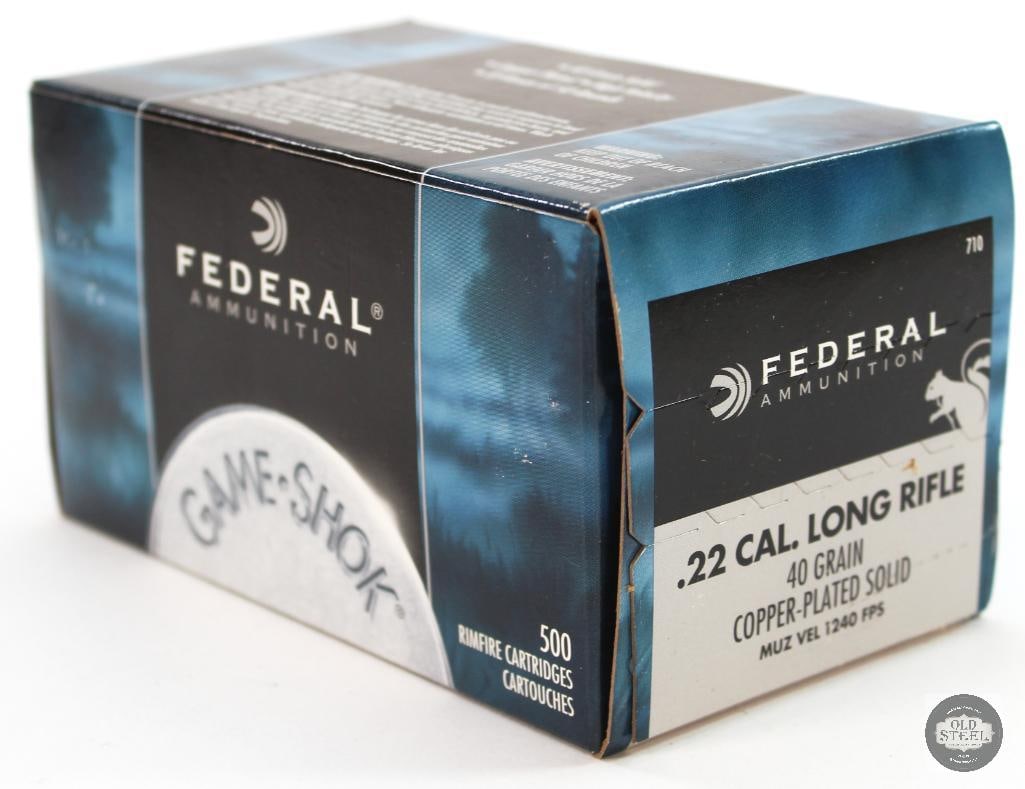 Brick of Federal Game Shok 22LR 40gr Copper-Plated Solid Ammunition - 500rds (1 of 1)