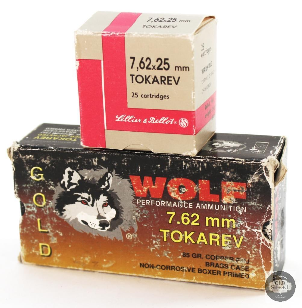 45rds 7.62x25 Tokarev Ammunition - S&B , Wolf (1 of 1)