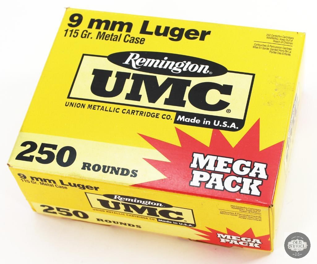 Mega Pack Remington UMC 9mm Luger 115gr MC Ammunition - 250rds (1 of 1)