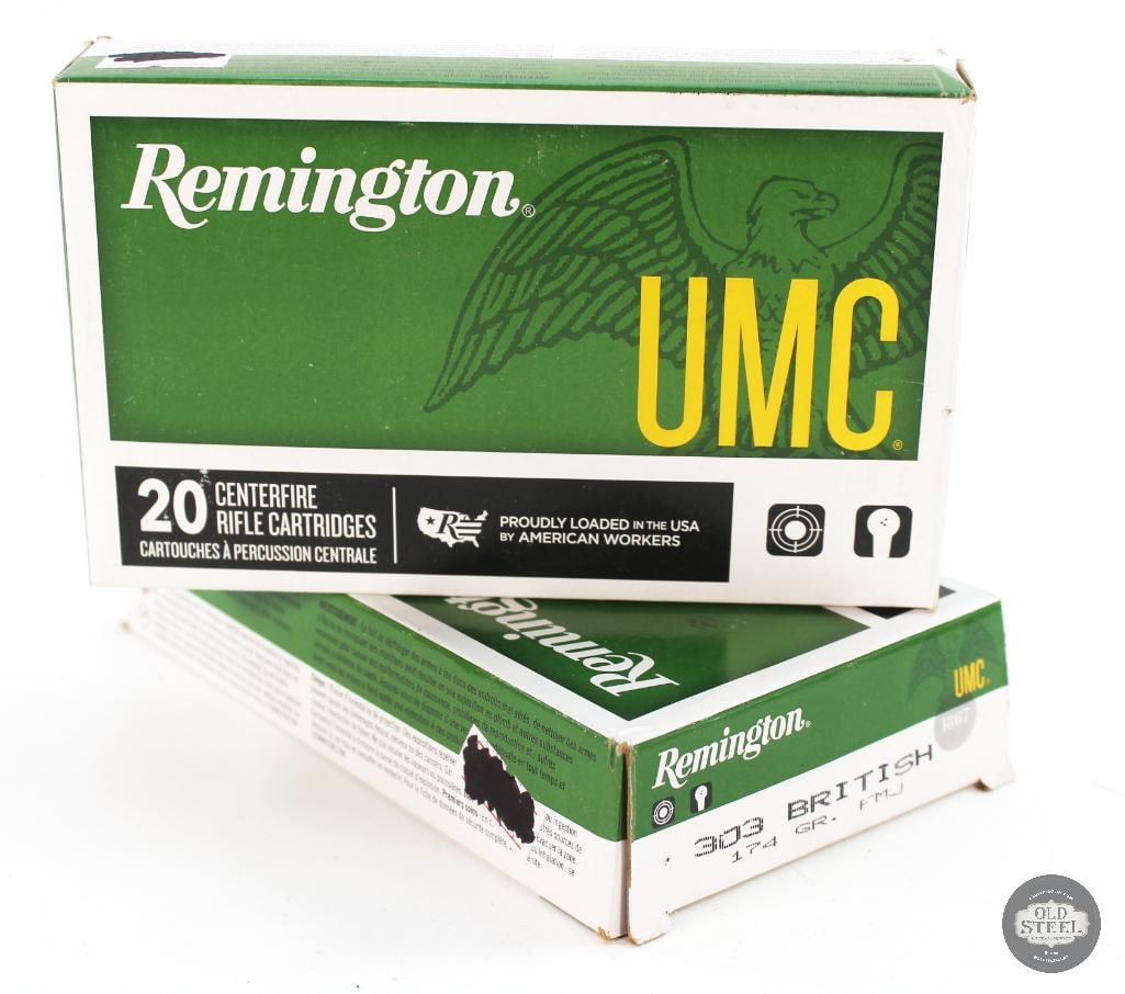 2 Boxes Remington UMC 303 British 174gr FMJ Ammunition - 40rds (1 of 1)
