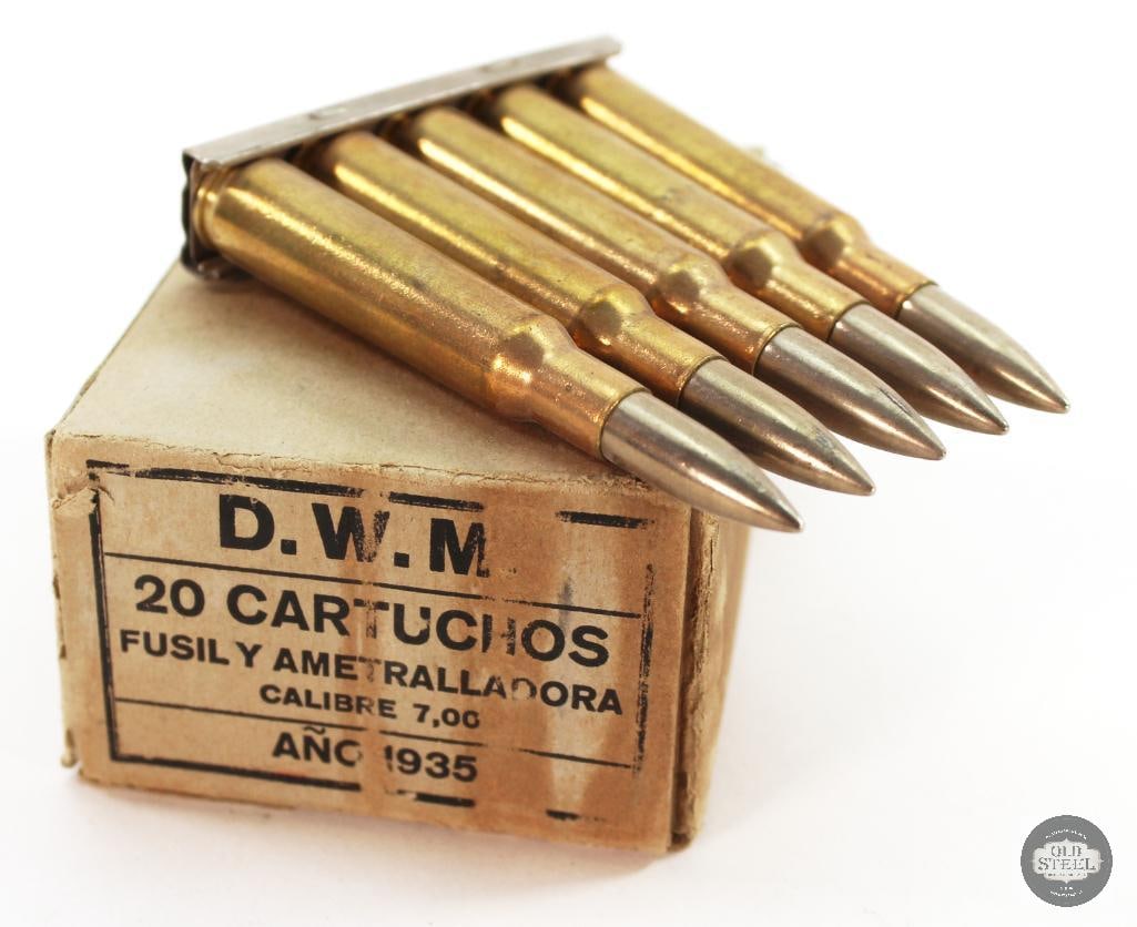 Chilean DWM 7x57mm Mauser on Clips - Mfg 1935 - 20rds (1 of 1)