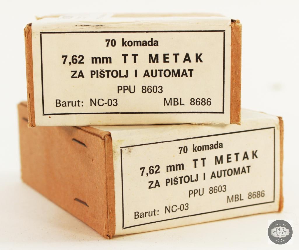 2 Boxes PPU 7.62x25 Tokarev TT METAK Ammunition - 140rds (1 of 1)