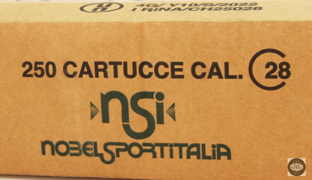 Case of Nobel Sport Italia 28ga 2-3/4in 1oz No.8 Hard Shot Shotshell Ammunition - 250rds - 2