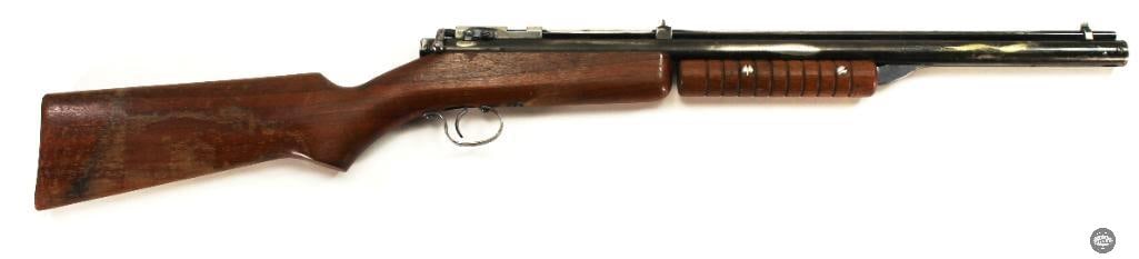 Benjamin Air Rifle Co. Benjamin Franklin Model 317 .177 Caliber Pump Air Rifle: A Benjamin Air Rifle Company Benjamin Franklin Model 317 in .177 caliber. Surface wear to the finish over time. Good working condition! THIS ITEM IS A