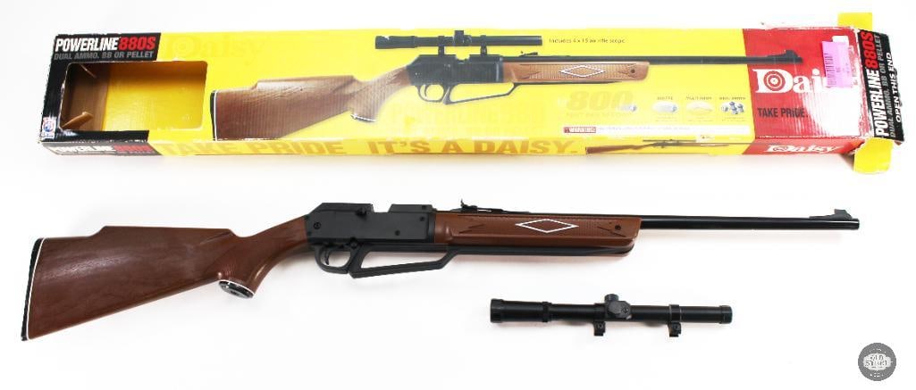 Daisy PowerLine 880S .177 Cal BB/Pellet Air Rifle with Box and Scope (1 of 12)