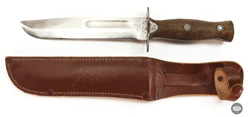 Mexican made Bowie Knife with Leather Sheath (1 of 2)