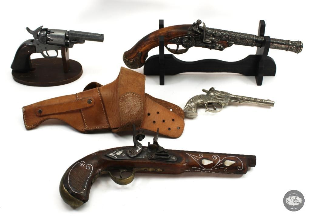 Display/Model Handguns - Flintlock Percussion and Revolver Styles with Holsters and Stands (1 of 2)