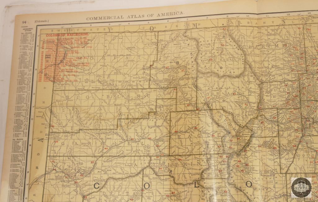 Vintage Colorado Atlas Map - 27x21 - 2