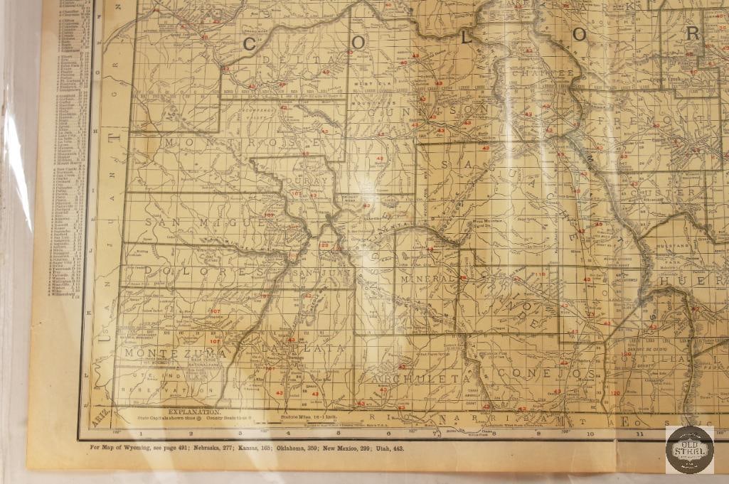 Vintage Colorado Atlas Map - 27x21 - 5