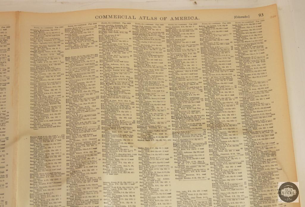 Vintage Colorado Atlas Map - 27x21 - 8