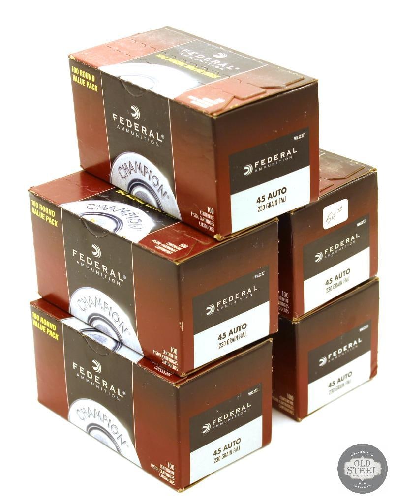 500rds Federal 45 Auto 230gr FMJ Ammunition (1 of 1)