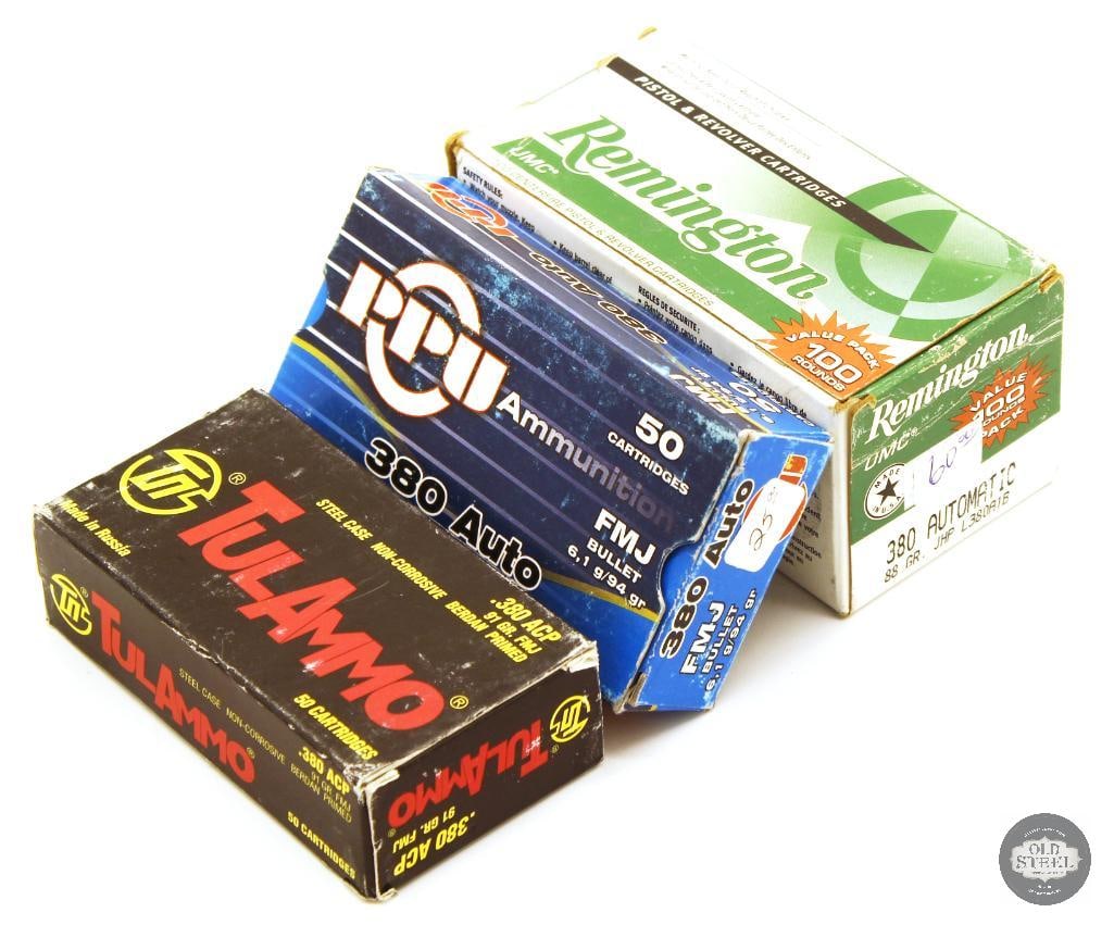 199rds Mixed Factory Ammunition - PPU, TulAmmo, Remington, Federal: PPU 94gr FMJ 37rds original, 13rds Remington no load data TulAmmo steel case 91gr 49rds Remington UMC box has a mix of GFL, Remington, Cor-Bon and Federal rounds - 100rds total THIS