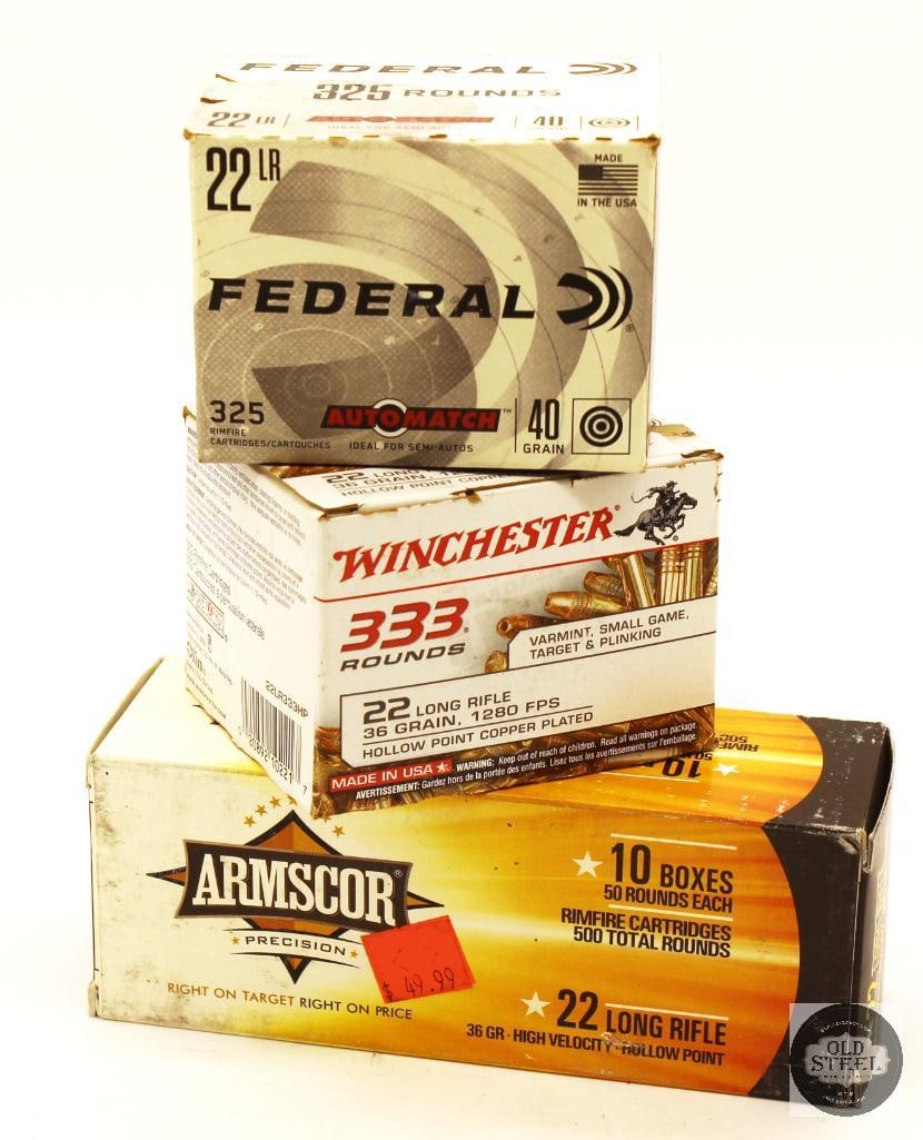 1100rds 22LR Ammunition - Federal, Winchester, Armscor (1 of 1)